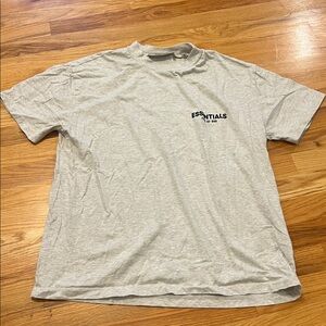 Essentials Light Gray Tee with Black Logo